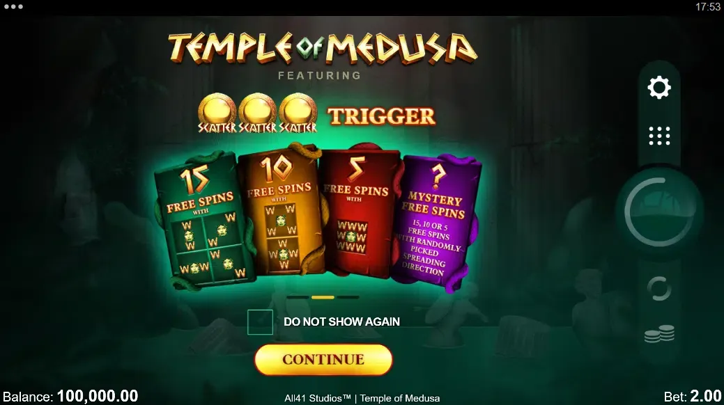 Betway Casino Software Tempele of Medusa