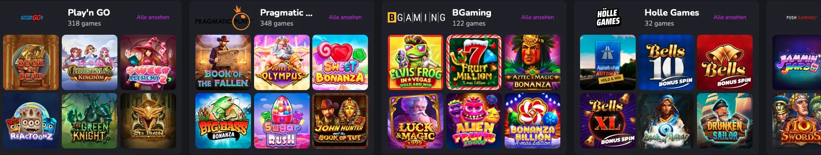 Scream Casino Spiele Anbieter