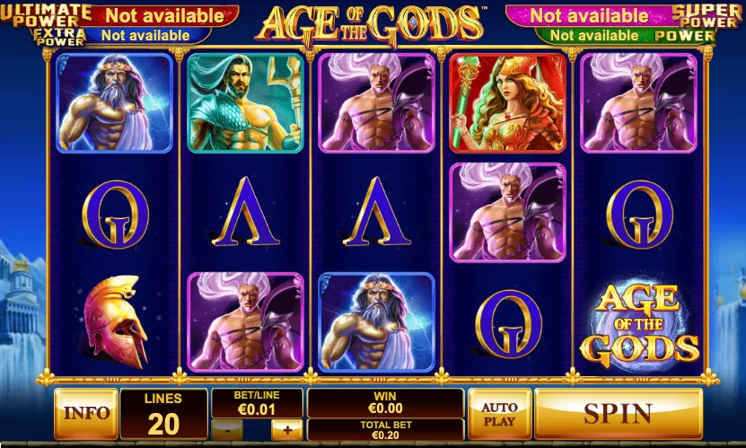 Age of the Gods Playtech Slot für australische Casinos