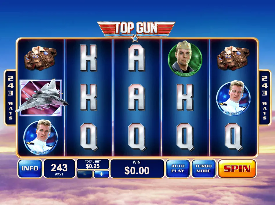 Top Gun Playtech Slot für australische Casinos