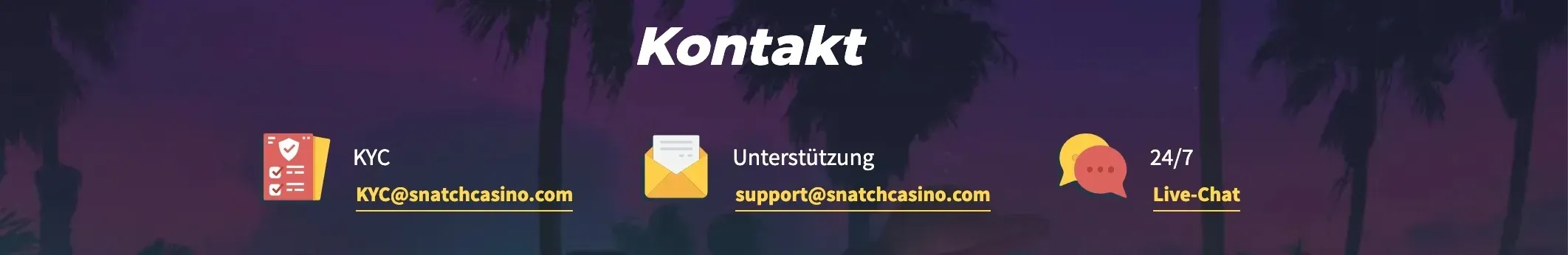 Kundensupport und Service im Snatch Casino - Gold-Chip Test