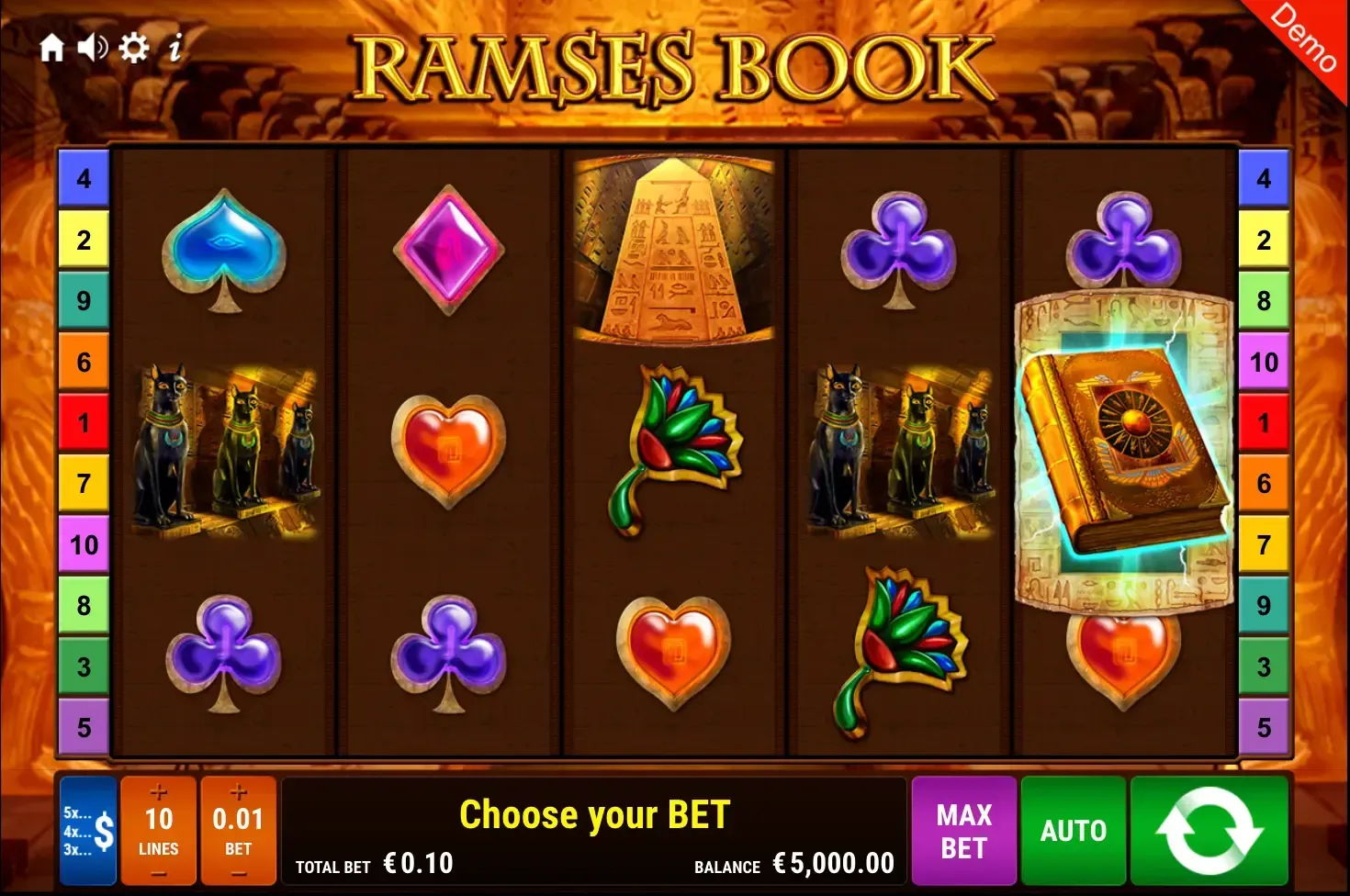 Ramses Book Slot - Gold-Chip Test