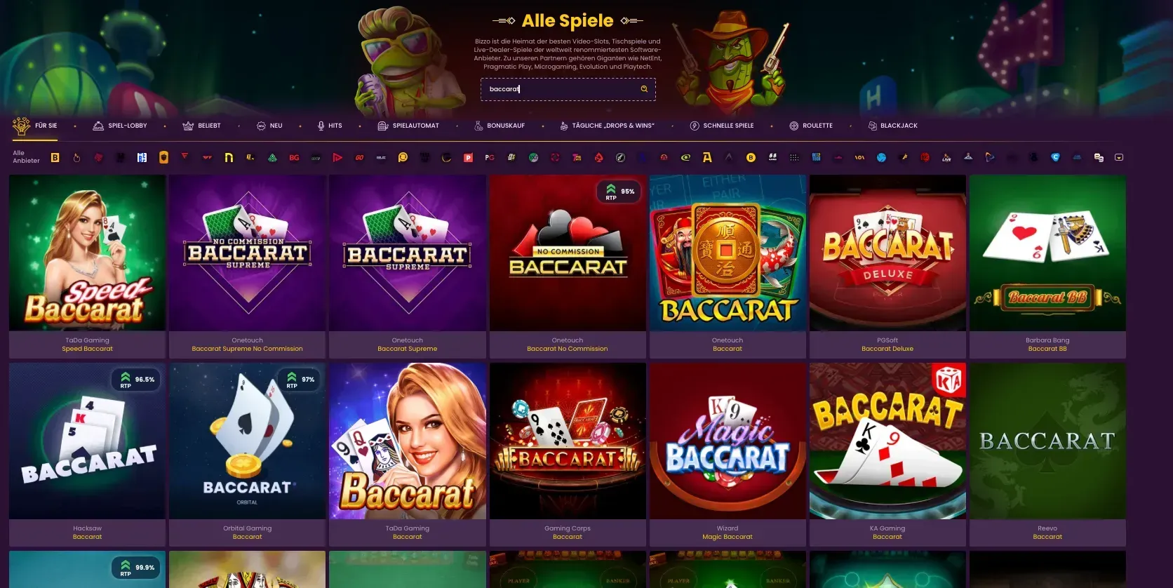 Top baccarat casino online - Bizzo