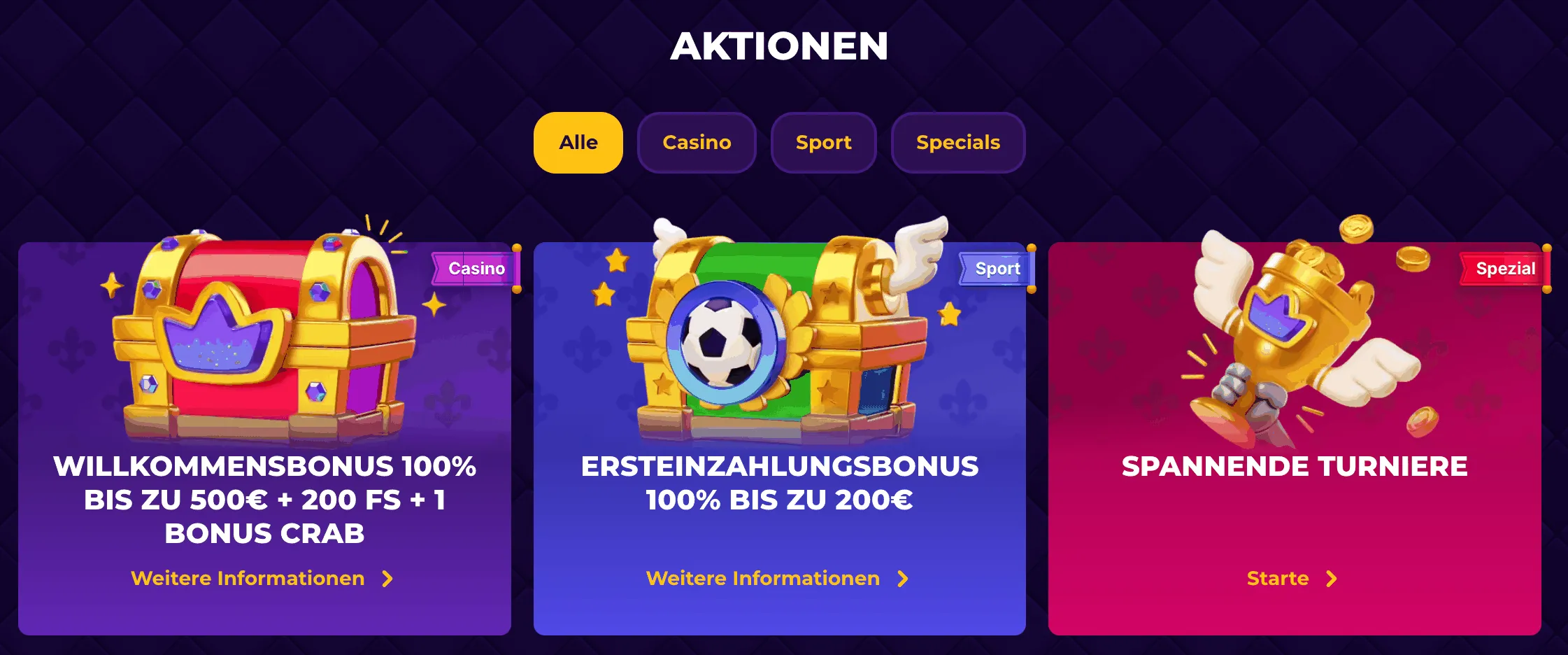 Royal Game Casino und Sportwetten Willkommensbonusse