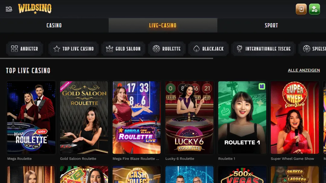 Vorschau auf die besten Live-Casino-Spiele