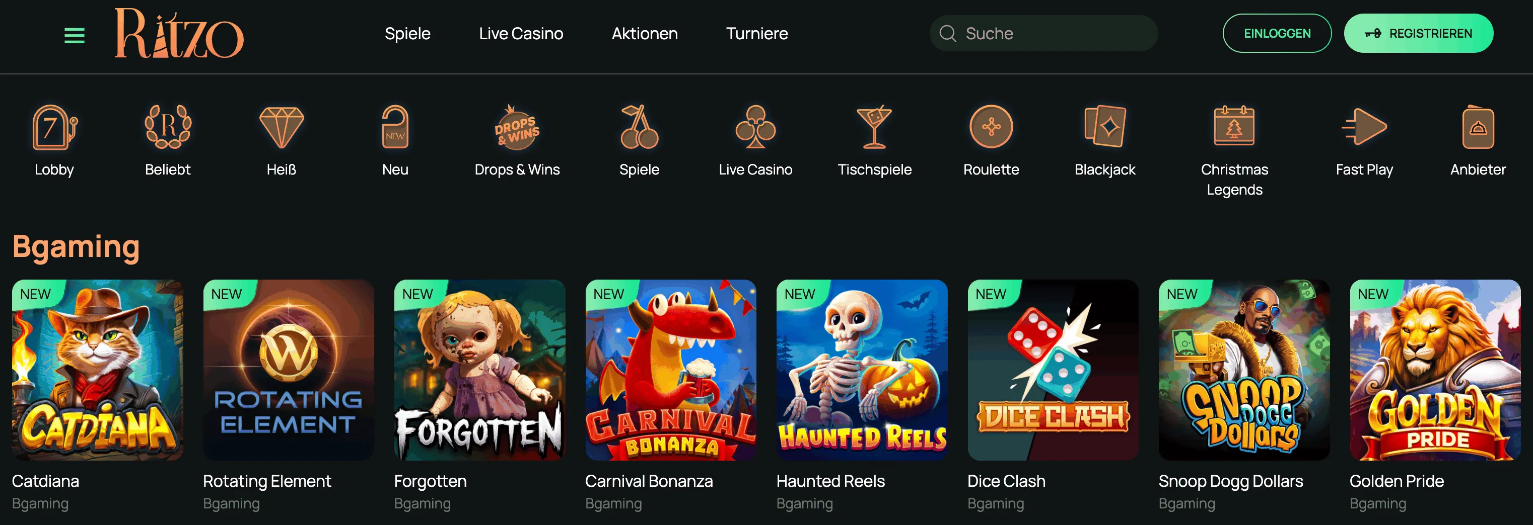 BGaming-Spiele im Ritzo Online Casino