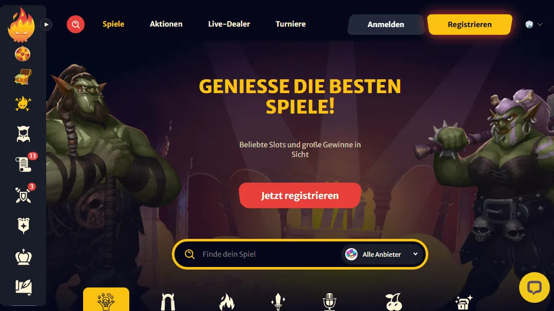 Bonus-Banner auf der Hell Spin Startseite Hell Spin Casino Willkommensbonus-Banner