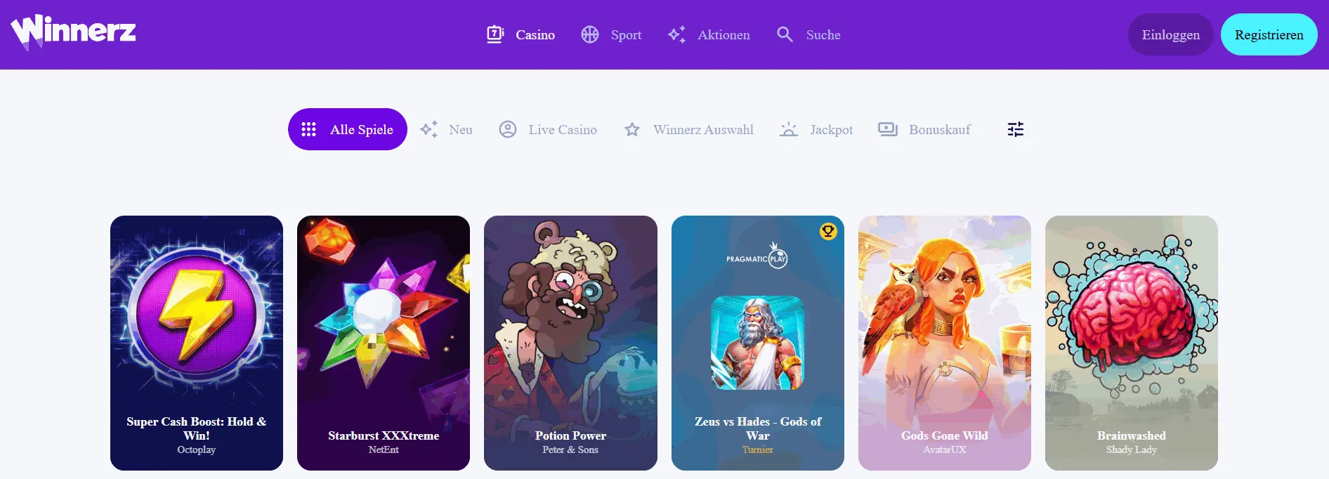 Winnerz casino lobby Winnerz Casino Lobby mit schnelle Auszahlung